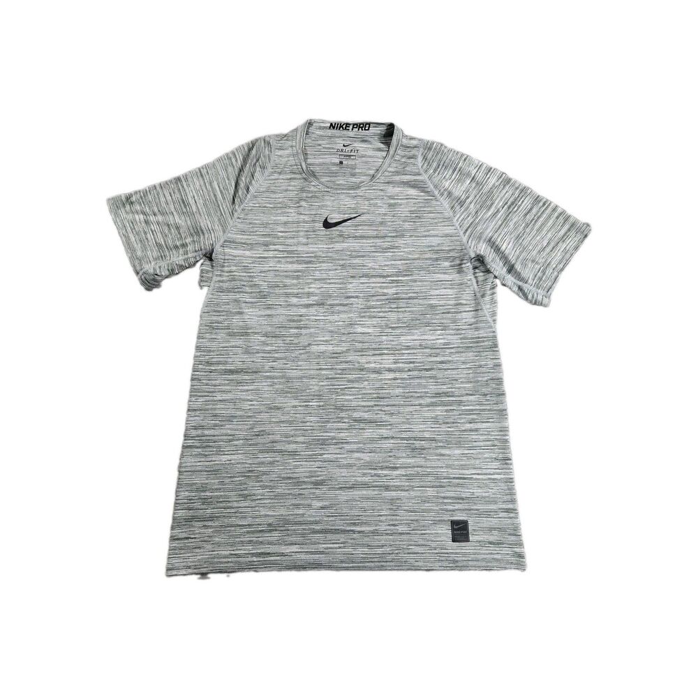 Nike Pro DriFIT Fitted T Shirt Mens Large Vintage Green Gray Heather